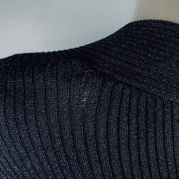 NEW NIC + ZOE BLACK METALLIC LONG CARDIGAN - Picture 8 of 8